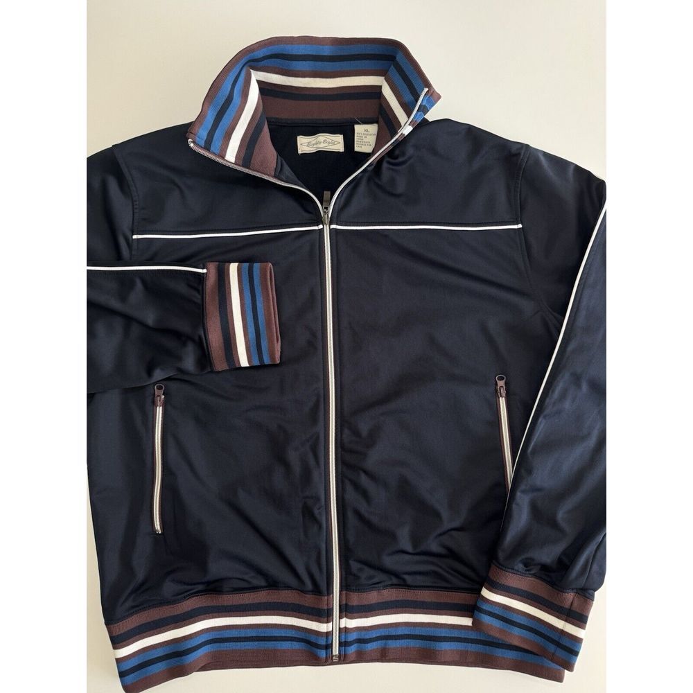 Vintage Eighty Eight Sport‎ Track Jacket Sweater Full Zip Striped Mens XL - Picture 2 of 6